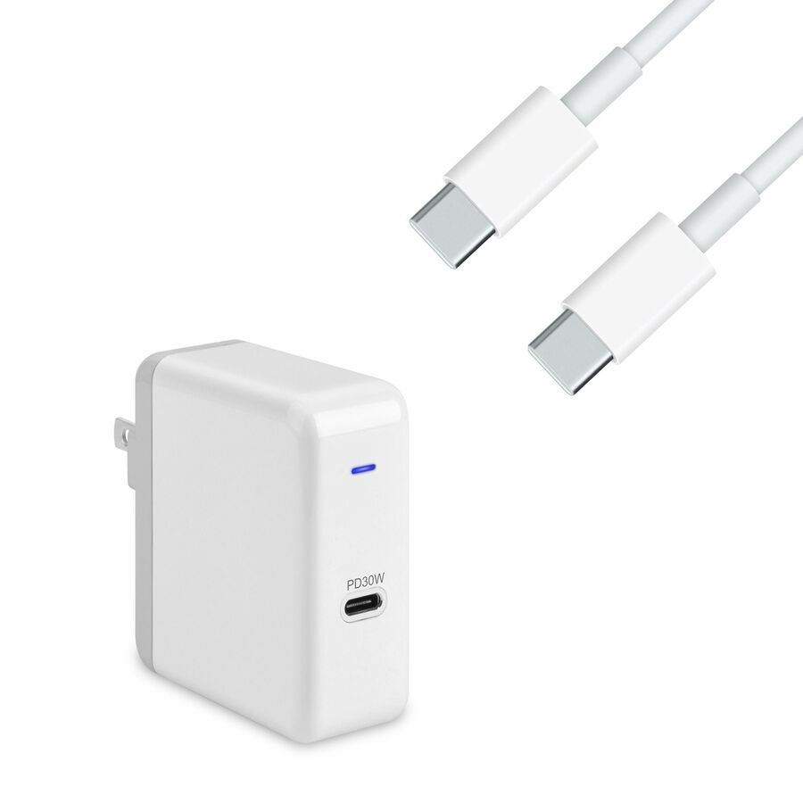 4XEM 4XEM USB-C 30W Wall Charger with included 3ft UCB-C Cable - Combo Kit