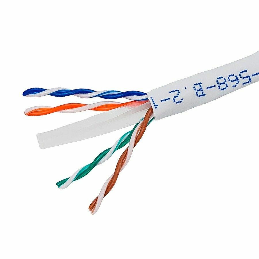 4XEM 1000 ft Roll White Cat6 Stranded CM-Rated For In-Wall Use