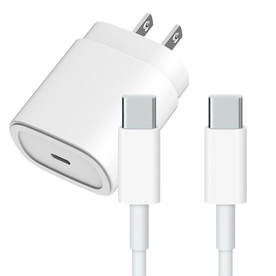 4XEM 25W USB-C PD Charging Kit for iPad Air, Wall Charger with 6ft USB-C Cable, White