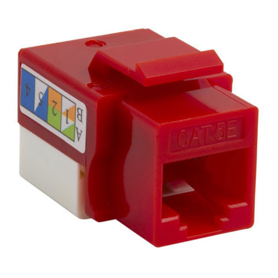 4XEM Cat5e RJ45 Keystone Jack UTP 110-Type (Red)