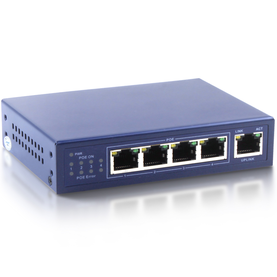 4XEM 4-Port PoE 10/100Mbps Ethernet Switch 1.0 Gbps bandwidth 744K packet forward rate