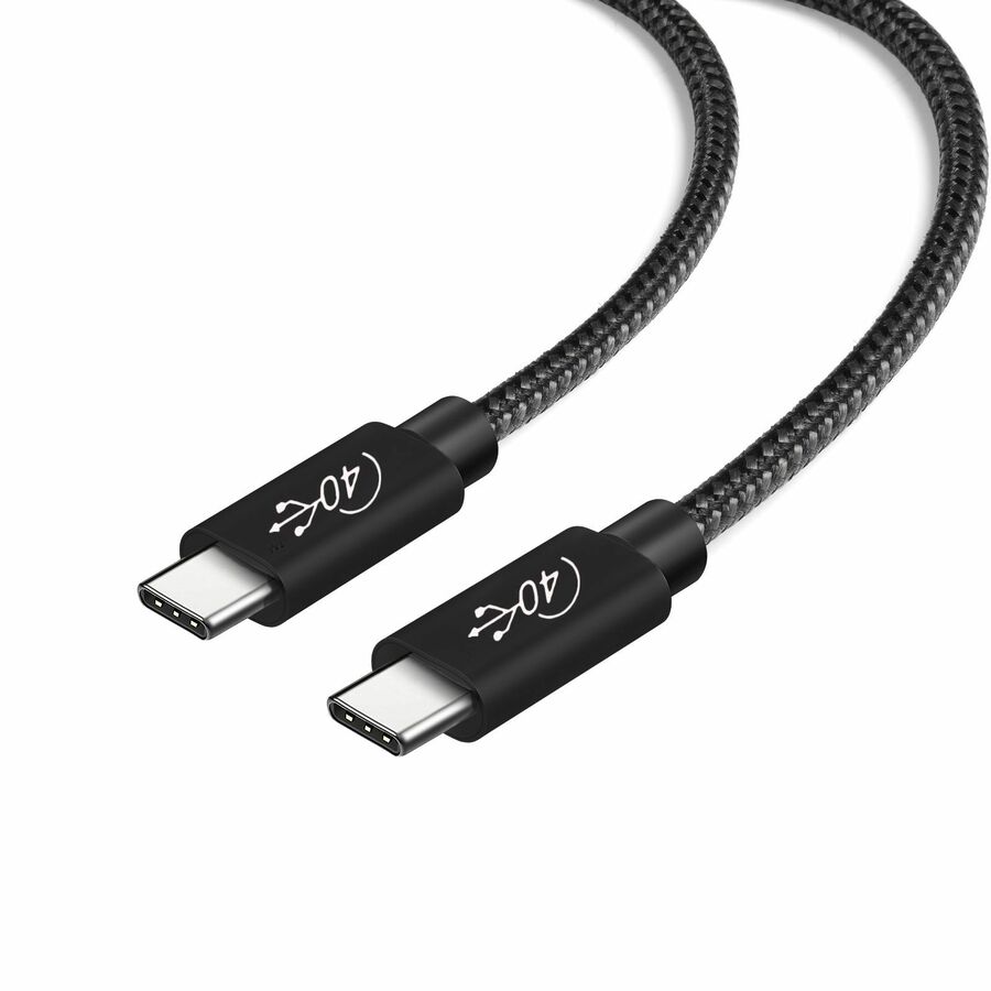 4XEM Nylon Braided USB-C to C 40 Gigabit Half Meter Cable