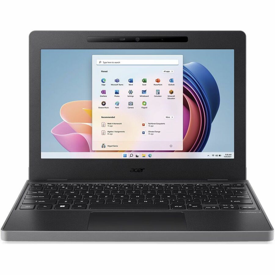Acer TravelMate B3 11 TMB311-34T TMB311-34T-P4RD 11.6" Touchscreen Notebook - Full HD - 60 Hz - Intel N250 - 8 GB - 128 GB SSD - English Keyboard - Black