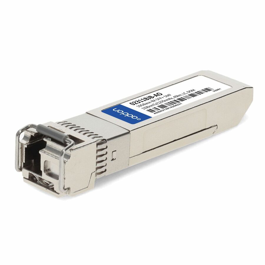 AddOn Huawei® 02311BJB Compatible TAA 10GBase-BX SFP+ Transceiver (SMF, 1330nmTx/1270nmRx, 40km, LC, DOM)