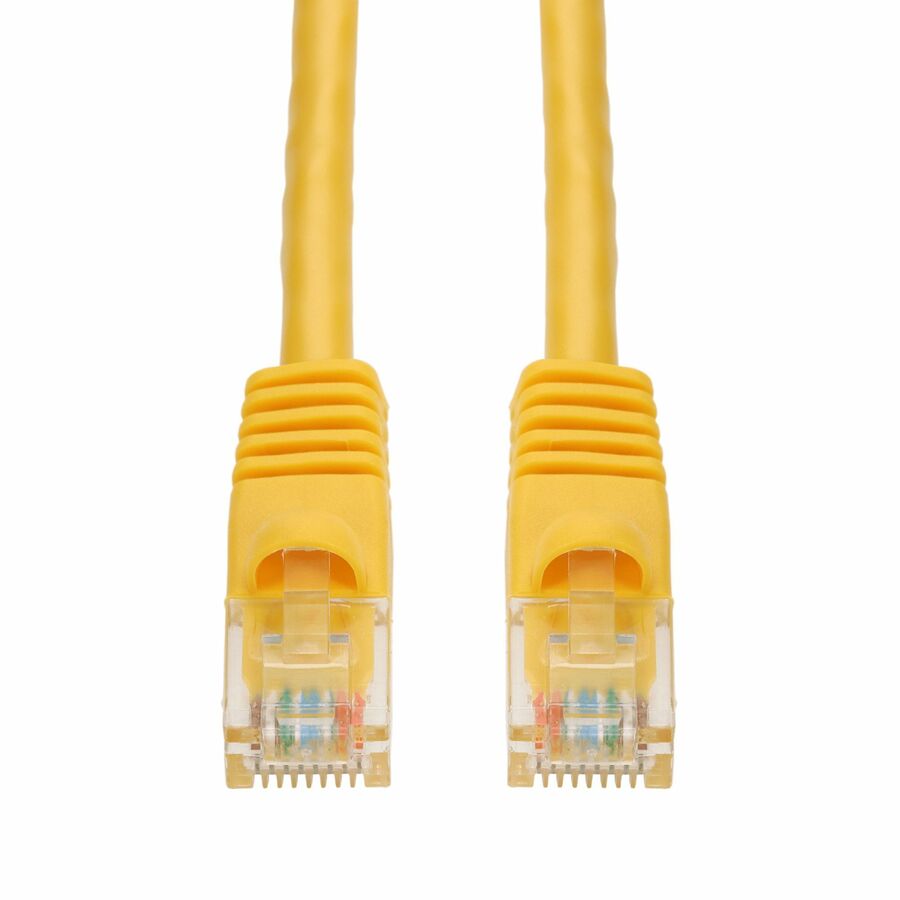 AddOn 10ft Yellow CAT 6A PVC Ethernet Cable Snagless Bubble Boot RJ-45 M/M