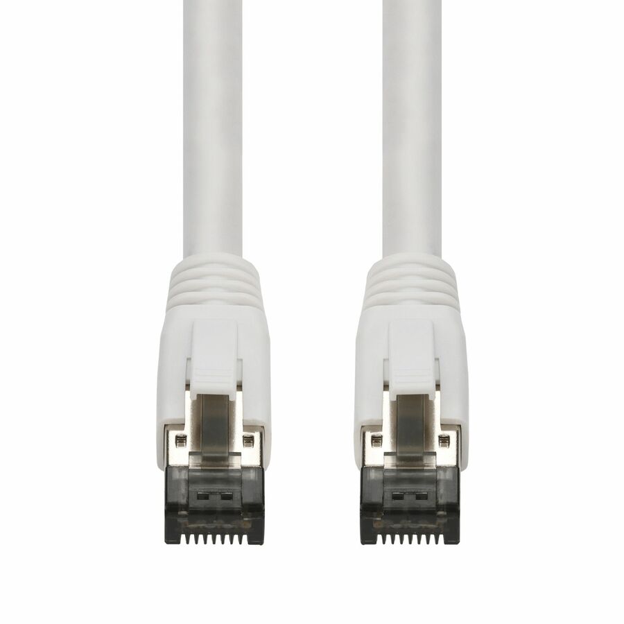 AddOn 10ft White CAT8 Shielded (S/FTP) PVC Ethernet Cable Snagless Easy Boot RJ-45 M/M CAT 8