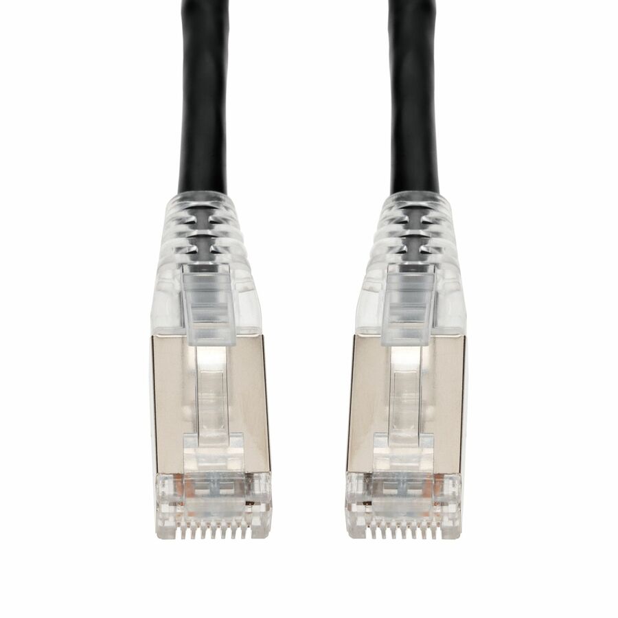 AddOn 15ft Black CAT 5E Shielded PVC Ethernet Cable Snagless Easy Clear Boot RJ-45 M/M
