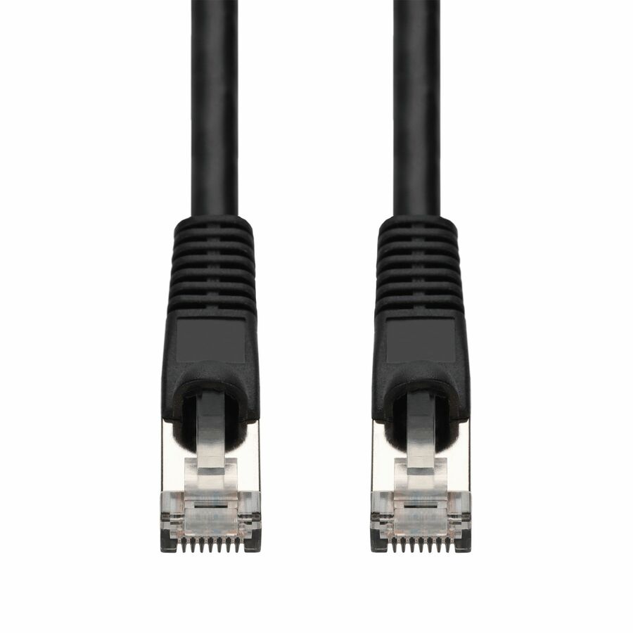 AddOn 15ft Black CAT7 Shielded (S/FTP) PVC Ethernet Cable Snagless Bubble Boot RJ-45 M/M CAT 7