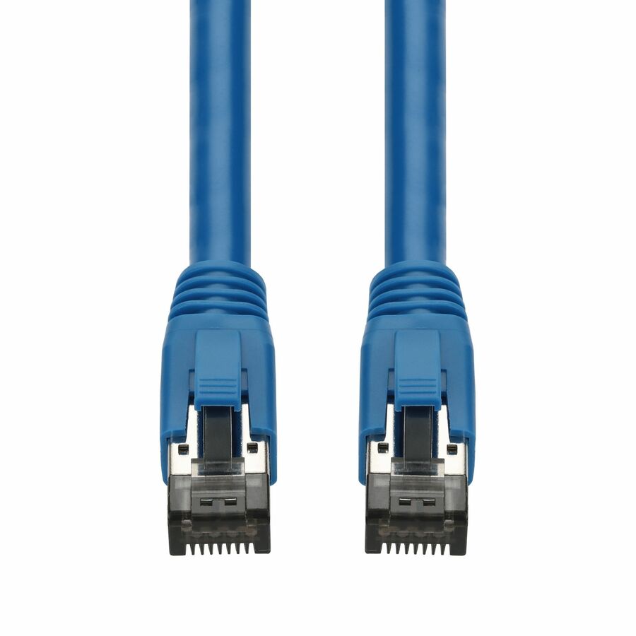 AddOn 1ft Blue CAT8 Shielded (S/FTP) PVC Ethernet Cable Snagless Easy Boot RJ-45 M/M CAT 8