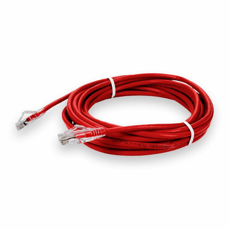 AddOn 20ft Red CAT 6 Plenum-Rated Ethernet Cable Snagless Bubble Boot RJ-45 M/M