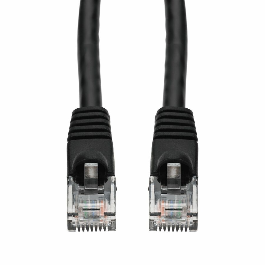 AddOn 2ft Black CAT 5E PVC Ethernet Cable Snagless Bubble Boot RJ-45 M/M