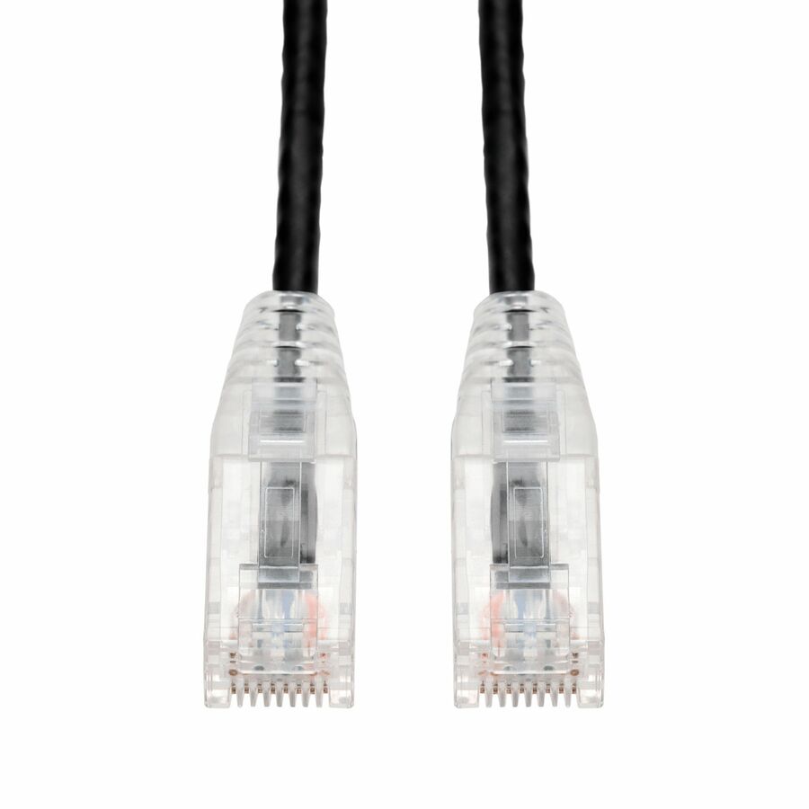 AddOn 30ft Black CAT6A Slim PVC Ethernet Cable Snagless Clear-Claw RJ-45 M/M CAT 6A