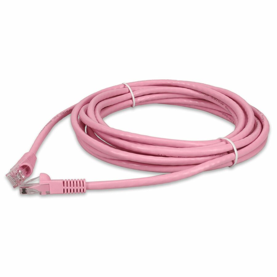 AddOn 34ft Pink CAT 6 PVC Ethernet Cable Snagless Bubble Boot RJ-45 M/M