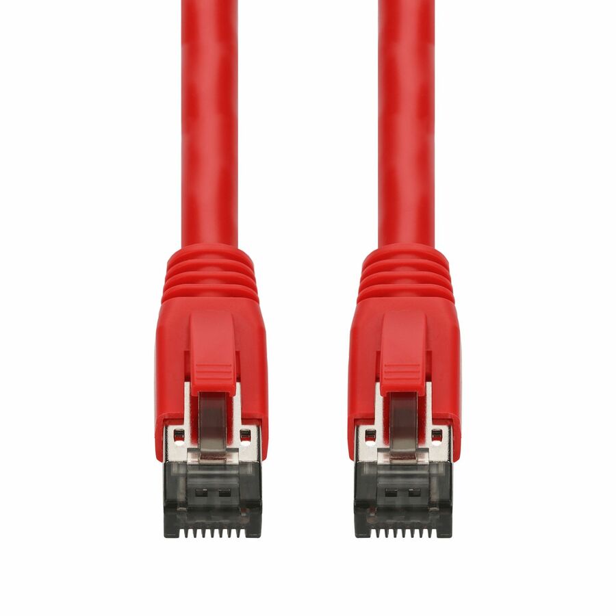 AddOn 3ft Red CAT8 Shielded (S/FTP) PVC Ethernet Cable Snagless Easy Boot RJ-45 M/M CAT 8
