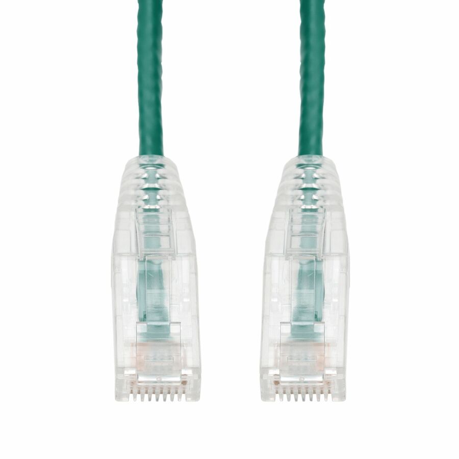 AddOn 4ft Green CAT 6A Slim PVC Ethernet Cable Snagless Clear-Claw RJ-45 M/M