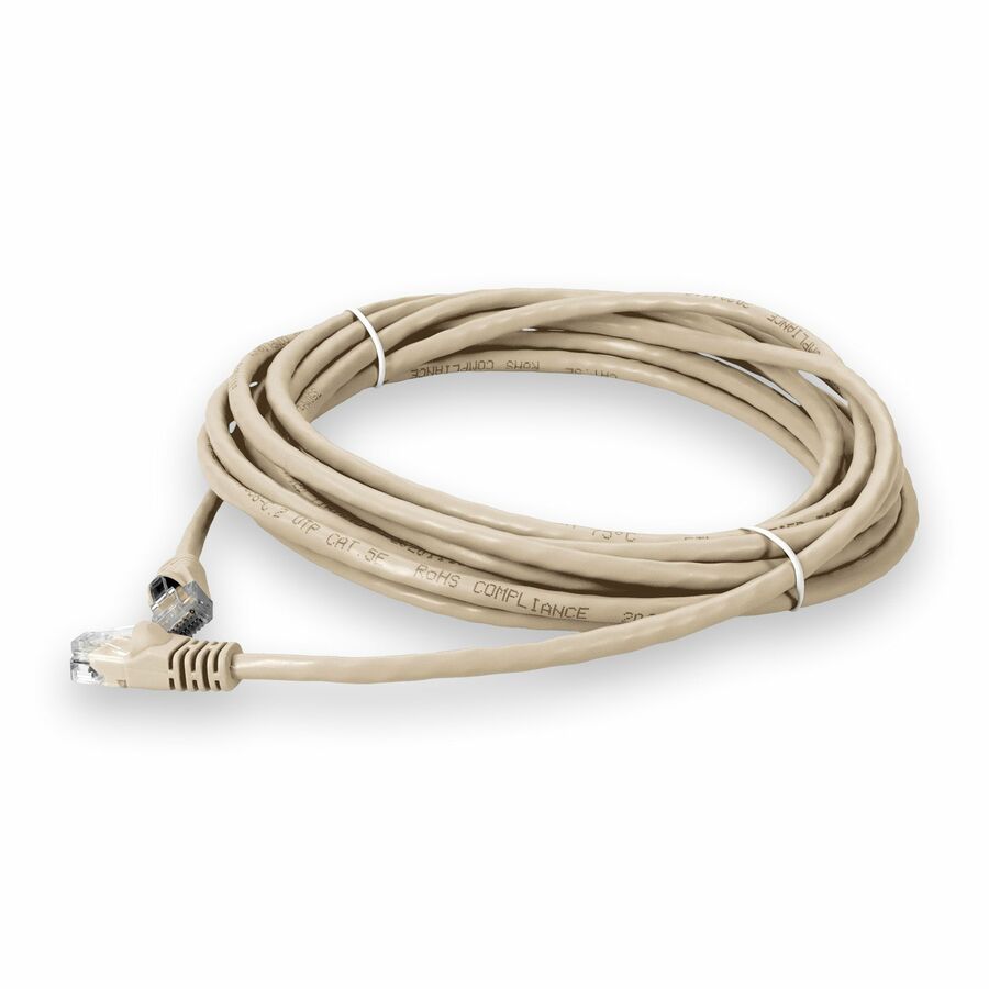 AddOn 50ft Beige CAT 5E PVC Ethernet Cable Snagless Bubble Boot RJ-45 M/M