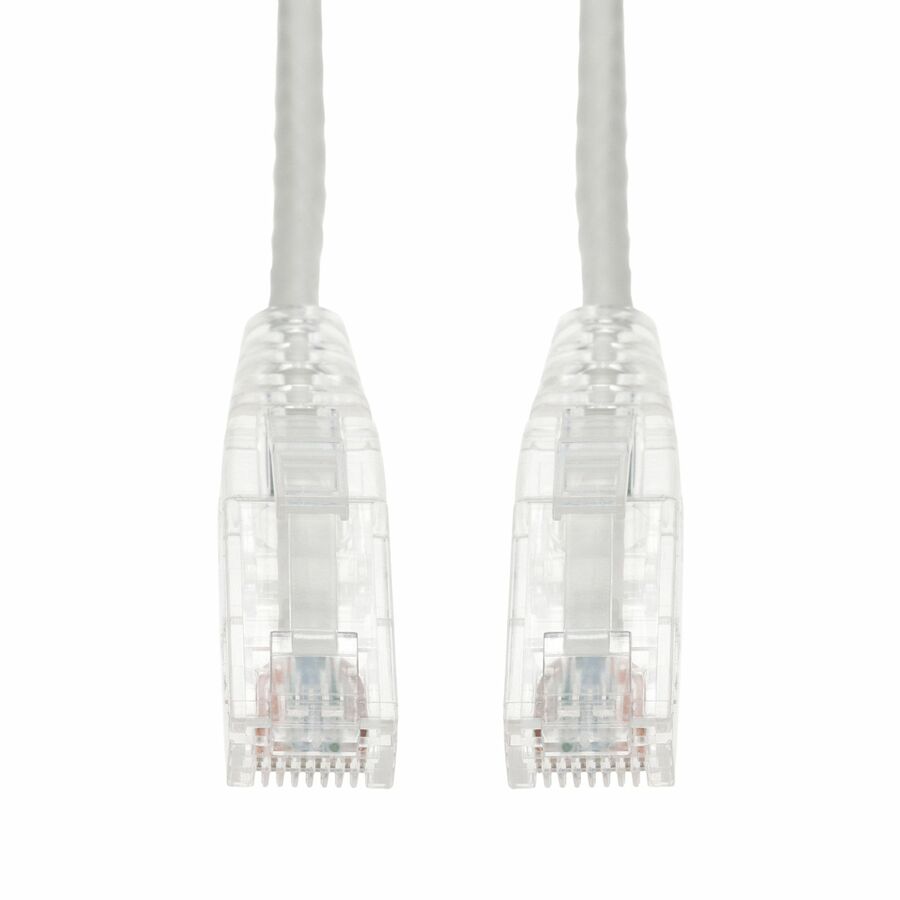 AddOn 60ft White CAT 5E Slim PVC Ethernet Cable Snagless Clear-Claw RJ-45 M/M