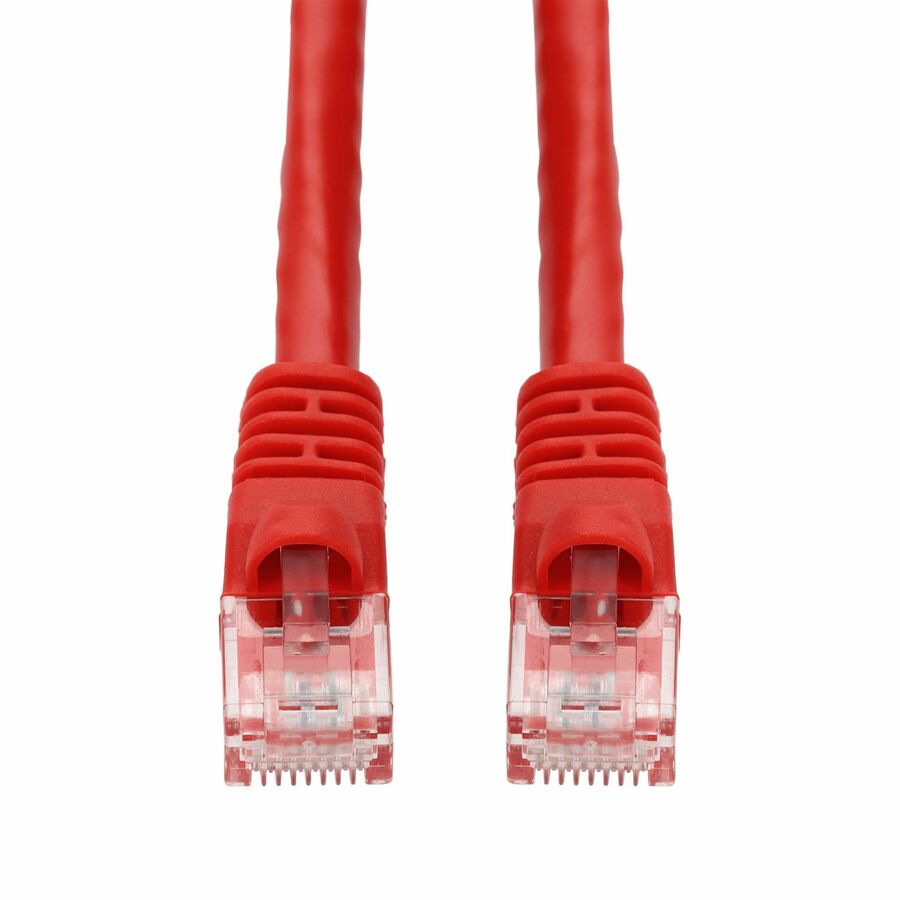 AddOn 6ft Red CAT 5E PVC Ethernet Cable Snagless Bubble Boot RJ-45 M/M