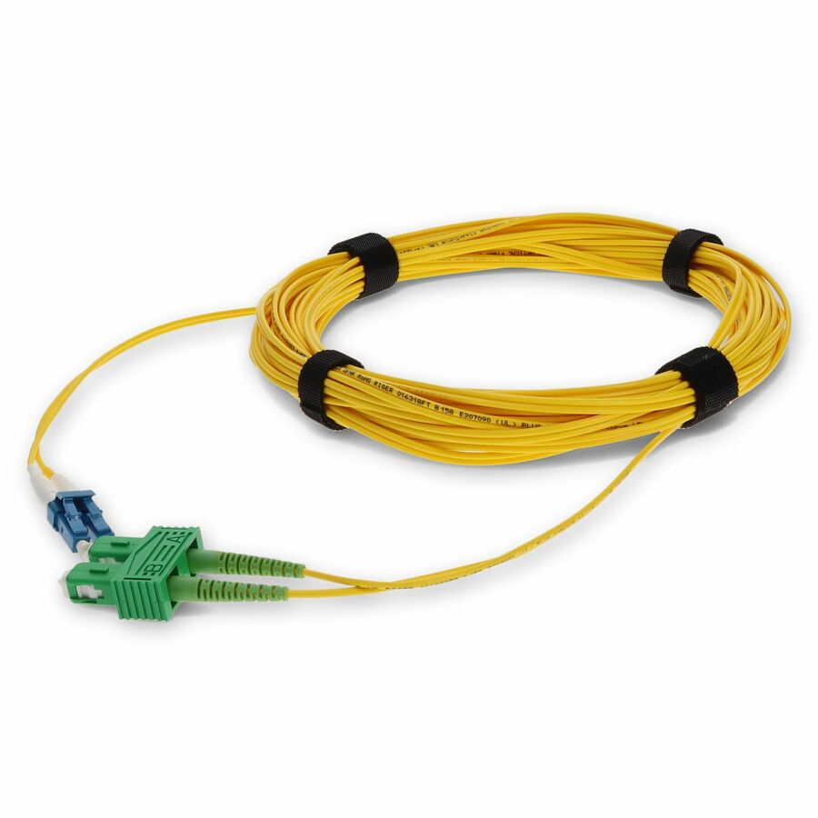 AddOn 3m LC (Male) to ASC (Male) Yellow OS2 Duplex Fiber OFNR (Riser-Rated) Patch Cable