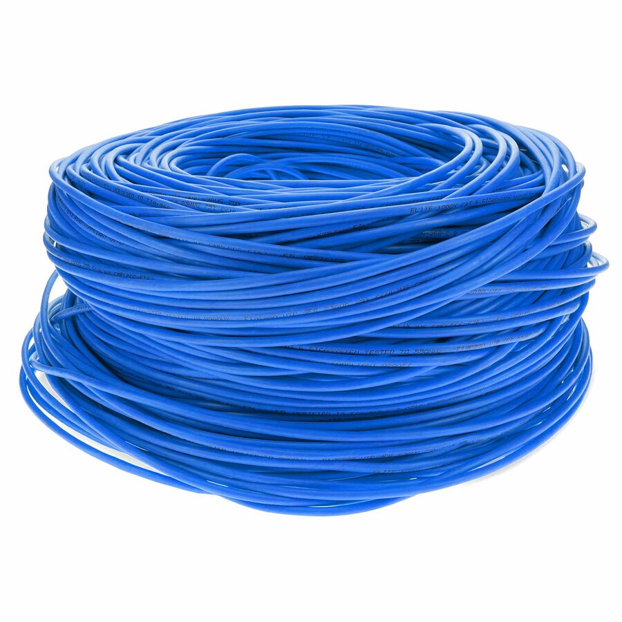 AddOn 1000ft Non-Terminated Blue CAT 6 Shielded PVC Bulk Cable