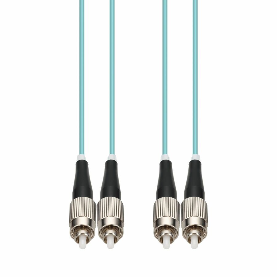 AddOn 5m FC to FC Aqua OM4 Duplex OFNR (Riser-Rated) MMF (Multi Mode) Fiber Patch Cable, 50/125