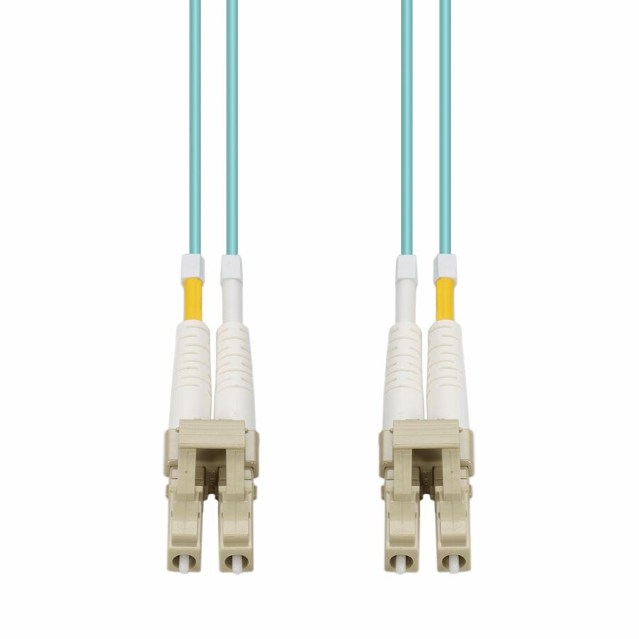 AddOn 0.7m LC to LC Aqua OM4 Duplex OFNR (Riser-Rated) TAA Fiber Patch Cable