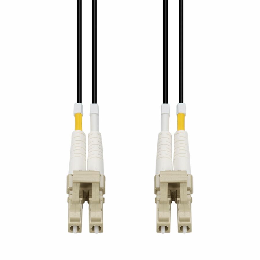 AddOn 1m LC to LC Black OM4 Duplex OFNR (Riser-Rated) TAA MMF (Multi Mode) Fiber Patch Cable, 50/125