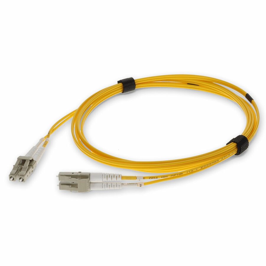 AddOn 5m LC to LC Yellow OM4 Duplex OFNR (Riser-Rated) TAA Fiber Patch Cable