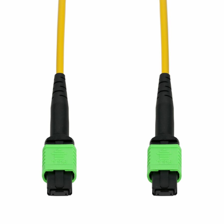 AddOn 2m MPO/APC to MPO/APC Yellow OS2 OFNR (Riser-Rated) 12-Strand SMF Type-A (Straight) Fiber Patch Cable