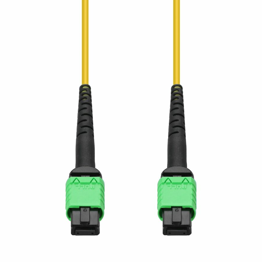 AddOn 5m MPO/APC (Male) to MPO/APC (Male) Yellow OS2 OFNR (Riser-Rated) 12-Strand SMF Fiber Patch Cable