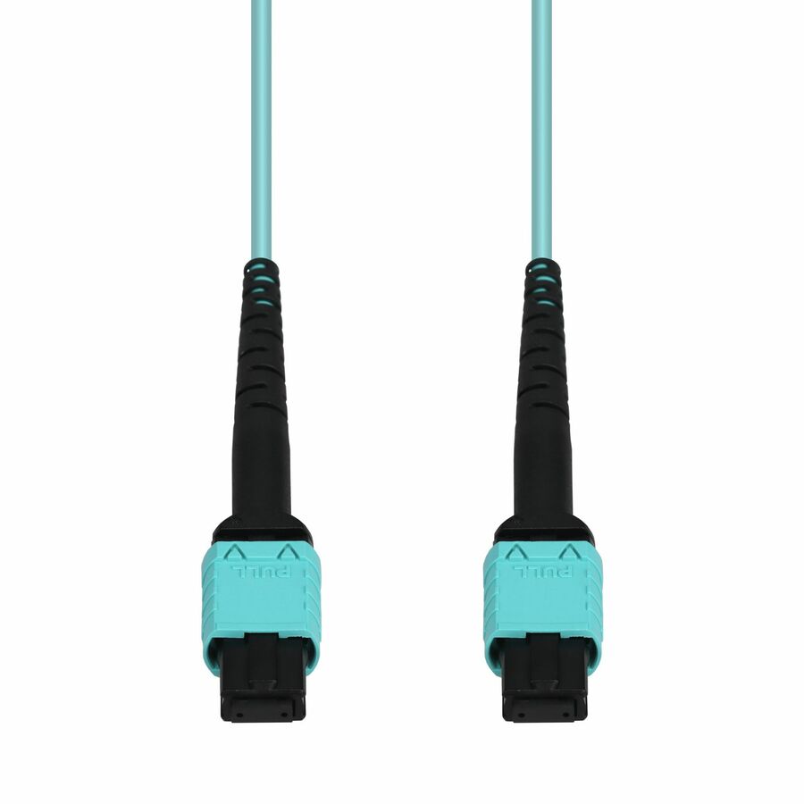 AddOn 9m MPO/UPC to MPO/UPC Aqua OM4 OFNR (Riser-Rated) 12-Strand Fiber Patch Cable