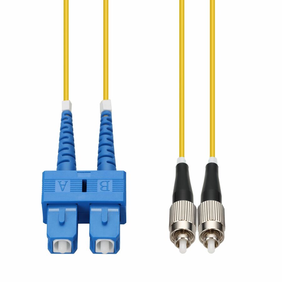 AddOn 4m SC to FC Yellow OS2 Duplex OFNR (Riser-Rated) SMF Fiber Patch Cable