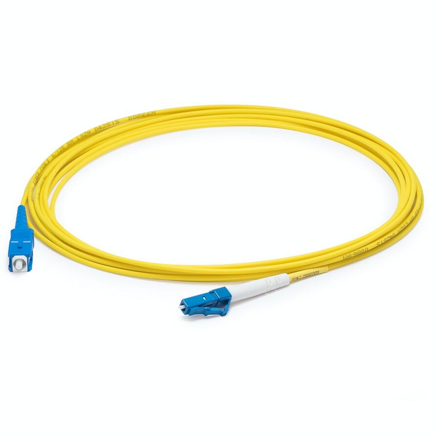 AddOn 19m SC to LC Yellow OS2 Simplex LSZH SMF Fiber Patch Cable