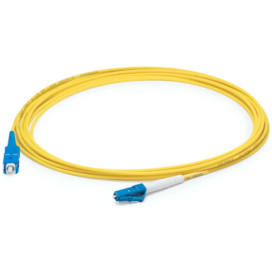 AddOn 38m SC to LC Yellow OS2 Simplex LSZH SMF Fiber Patch Cable