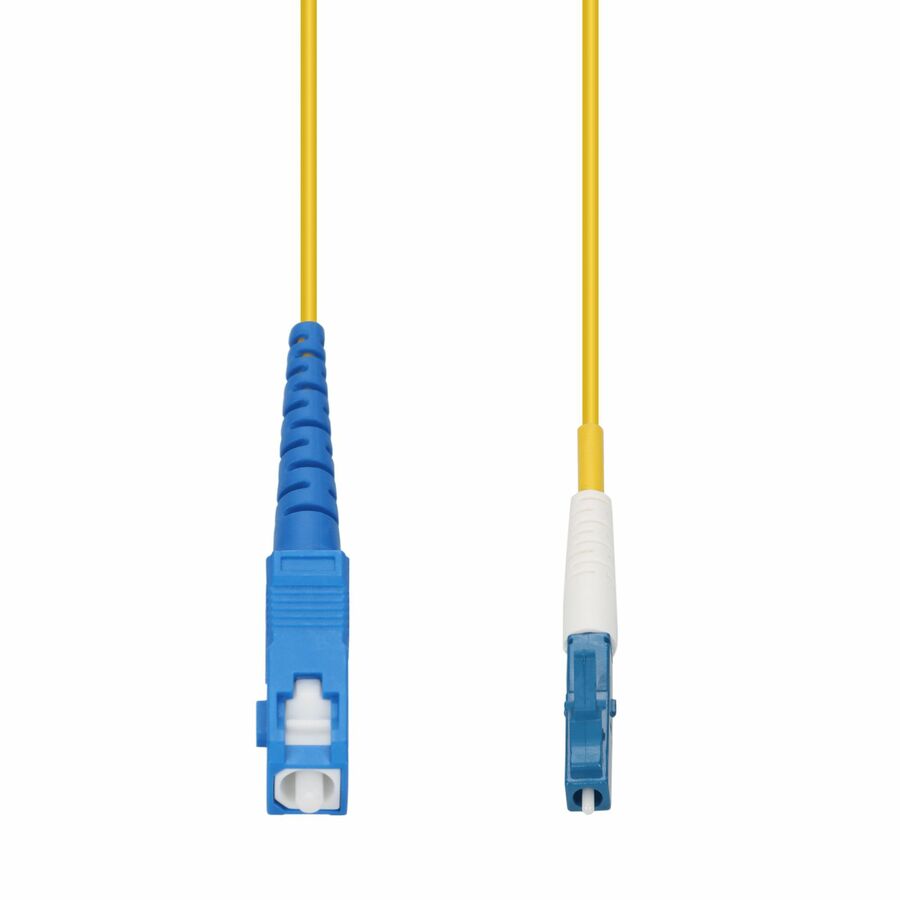 AddOn 5m SC to LC Yellow OS2 Simplex OFNP (Plenum-Rated) SMF Fiber Patch Cable