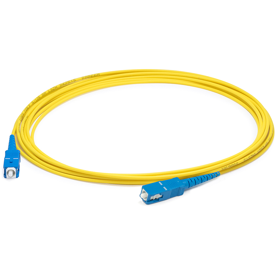 AddOn 67m SC to SC Yellow OS2 Simplex OFNR (Riser-Rated) SMF Fiber Patch Cable