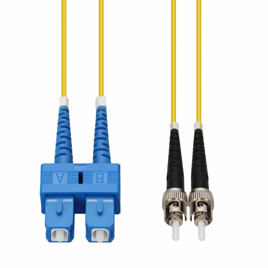 AddOn 4m SC to ST Yellow OS2 Duplex OFNR (Riser-Rated) SMF Fiber Patch Cable