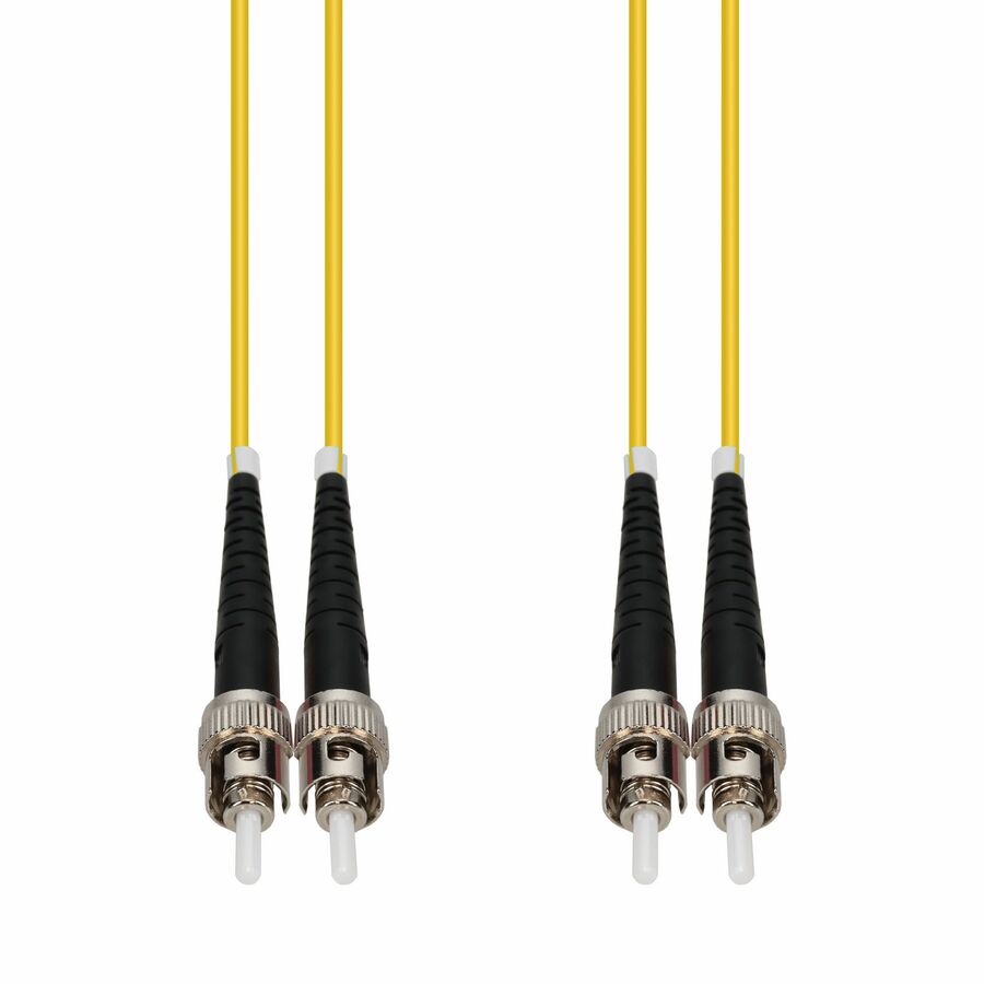 AddOn 0.5m ST to ST Yellow OS2 Duplex OFNR (Riser-Rated) SMF Fiber Patch Cable