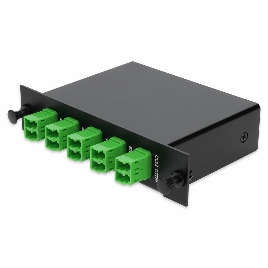 AddOn 4+3 Channel LGX DWDM Mux/Demux C44-C47 with OTDR, Test Tx/Rx, Upgrade, and Express Ports, LC/APC Connectors