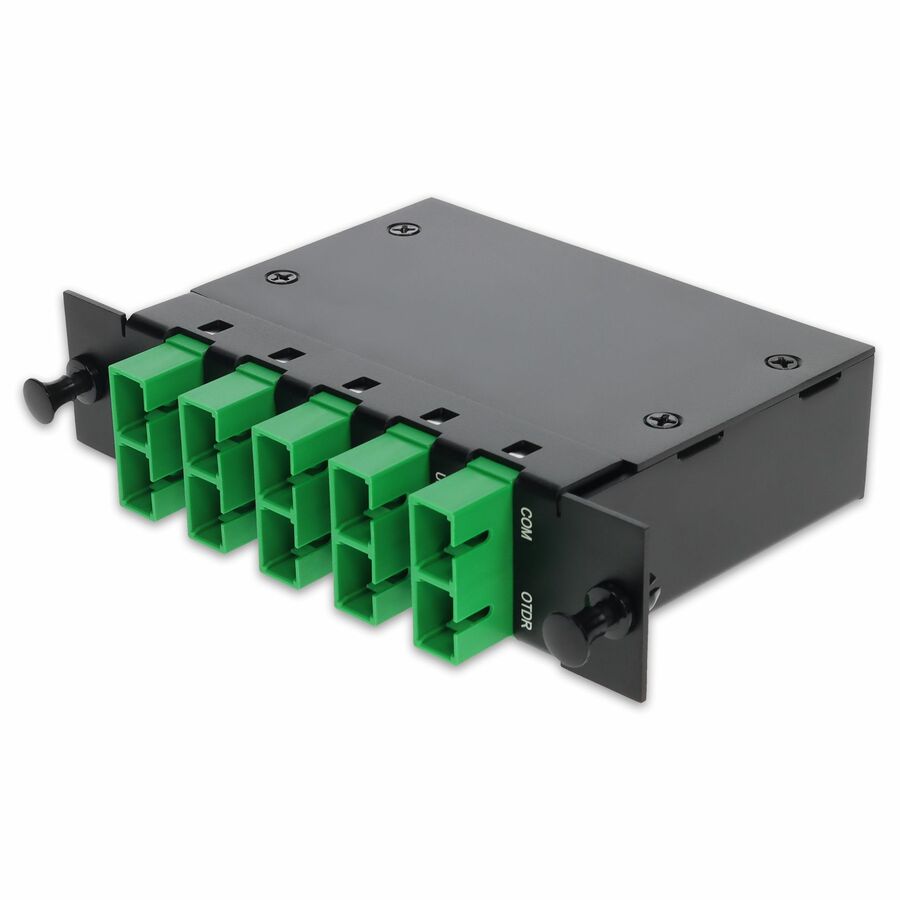 AddOn 4+3 Channel LGX DWDM Mux/Demux C44-C47 with OTDR, Test Tx/Rx, Upgrade, and Express Ports, SC/APC Connectors