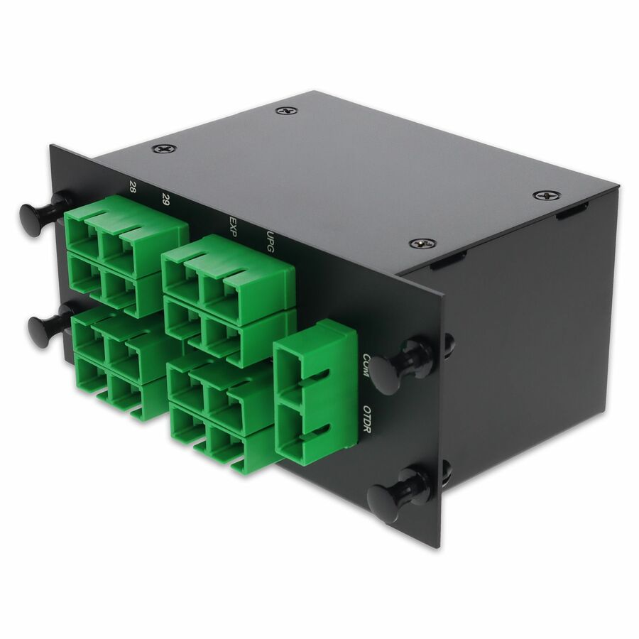 AddOn 12+3 Channel LGX DWDM Mux/Demux C28-C39 with OTDR, Test Tx/Rx, Upgrade, and Express Ports, SC/APC Connectors