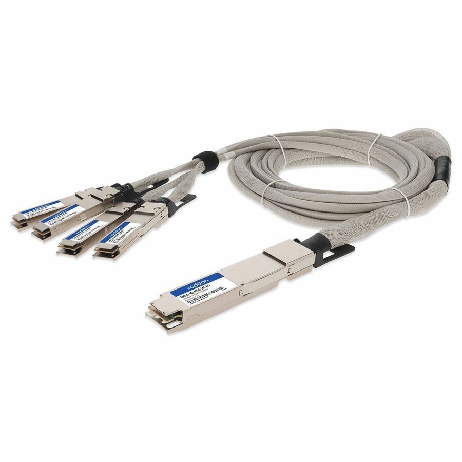 AddOn Arista Networks CAB-O-4Q-400G-1M Compatible TAA 400GBase-CU OSFP to 4xQSFP56 Direct Attach Cable (Passive Twinax, 1m)