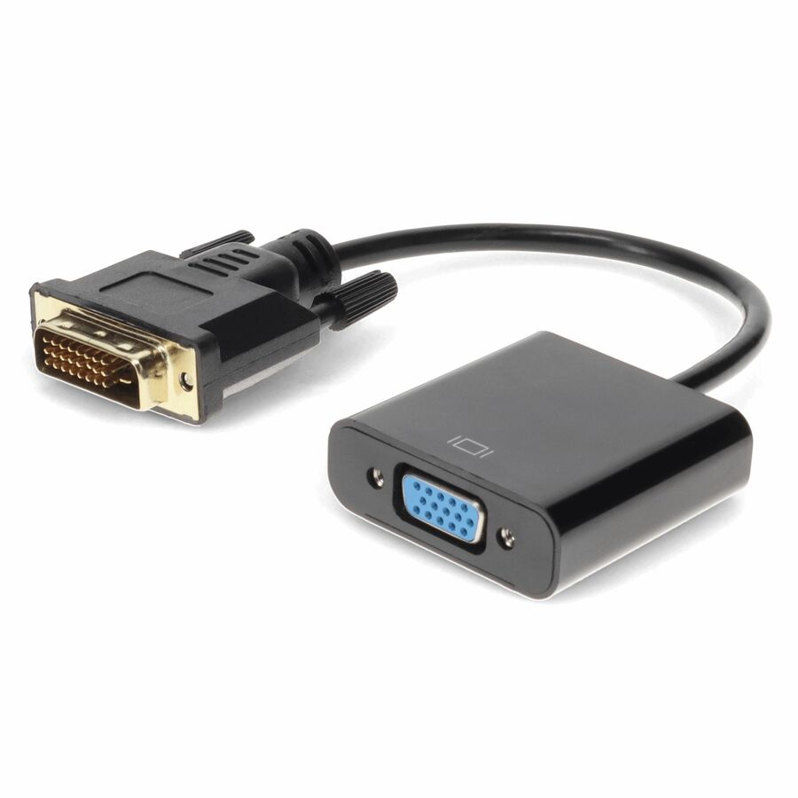 5PK DVI-D Single Link (18+1 pin) Male to VGA Female Black Active Adapters For Resolution Up to 1920x1200 (WUXGA)
