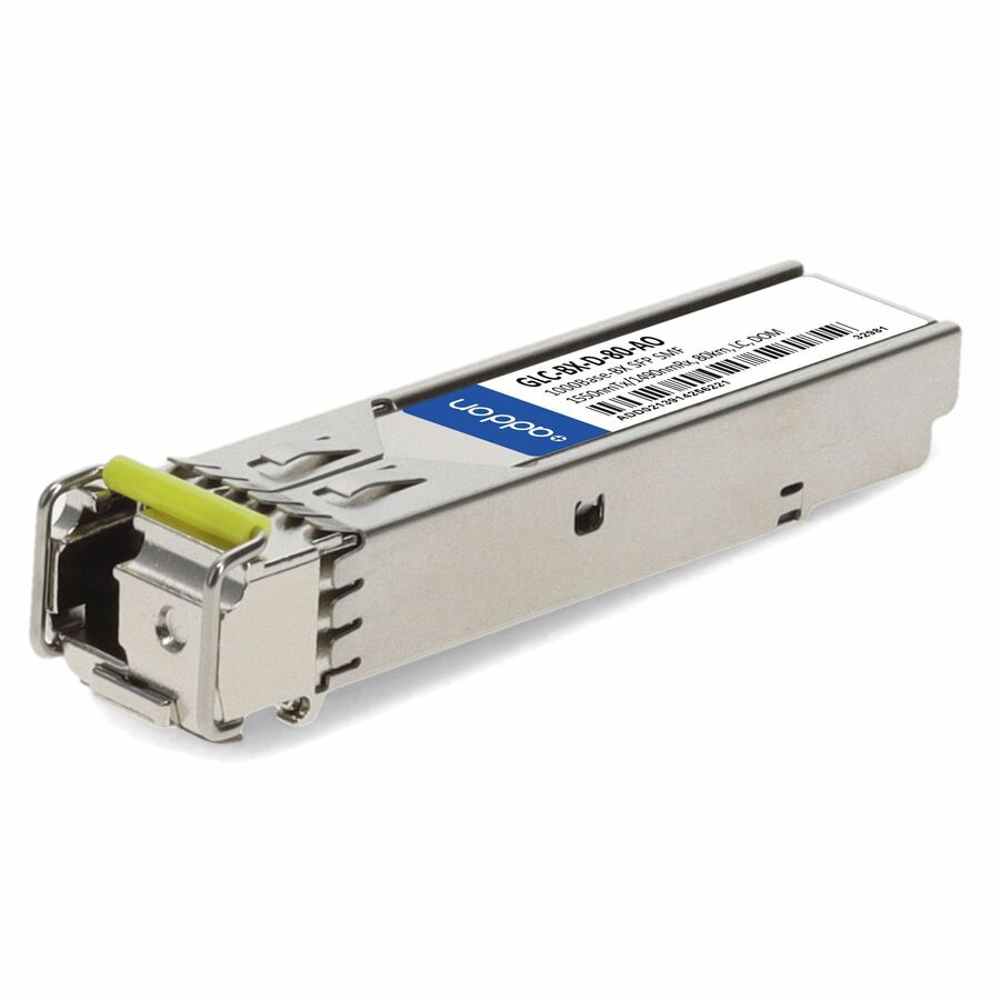 AddOn Cisco® GLC-BX-D-80 Compatible TAA 1000Base-BX SFP Transceiver (SMF, 1550nmTx/1490nmRx, 80km, LC, DOM)