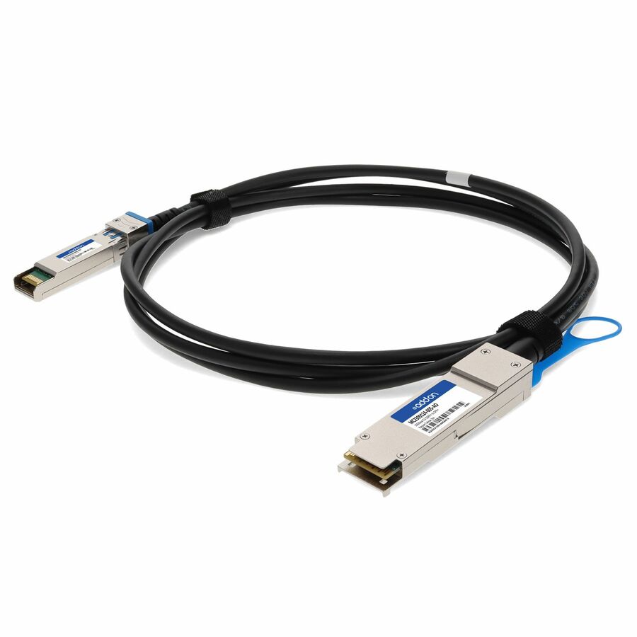 AddOn Mellanox MC2309124-005 Compatible TAA Compliant 10GBase-CU QSFP+ to SFP+ Direct Attach Cable (Passive Twinax, 5m)