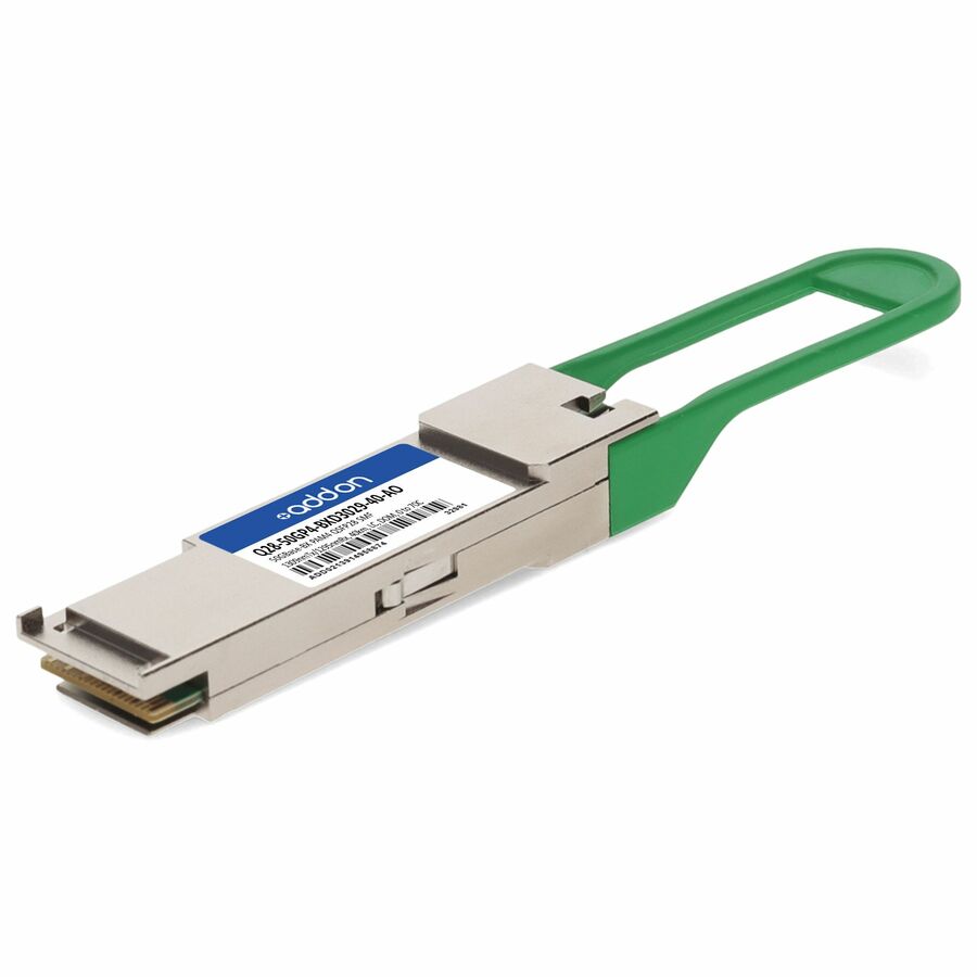 AddOn MSA and TAA 50GBase-BX PAM4 QSFP28 Transceiver (SMF, 1309nmTx/1295nmRx, 40km, LC, DOM)