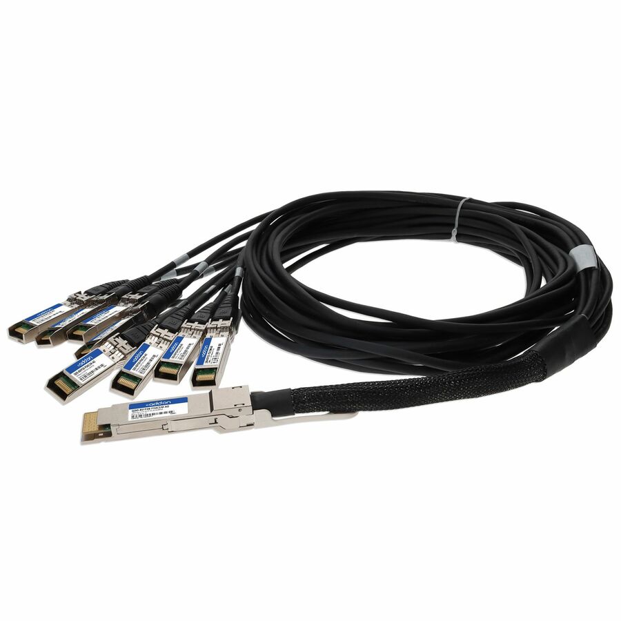 AddOn MSA and TAA Compliant 200GBase-CU QSFP-DD 200G to 8xSFP28 Direct Attach Cable (Passive Twinax, 1m)