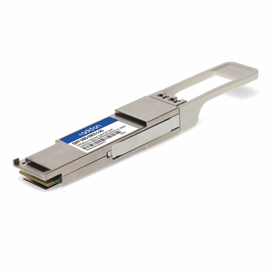 AddOn Cisco® QSFP-100G-DW33-S Compatible TAA 100GBase-DWDM PAM4 QSFP28 Transceiver Single Lambda C-Band (SMF, 1550.92nm, 80km w/EDFA/DCM, LC, DOM)