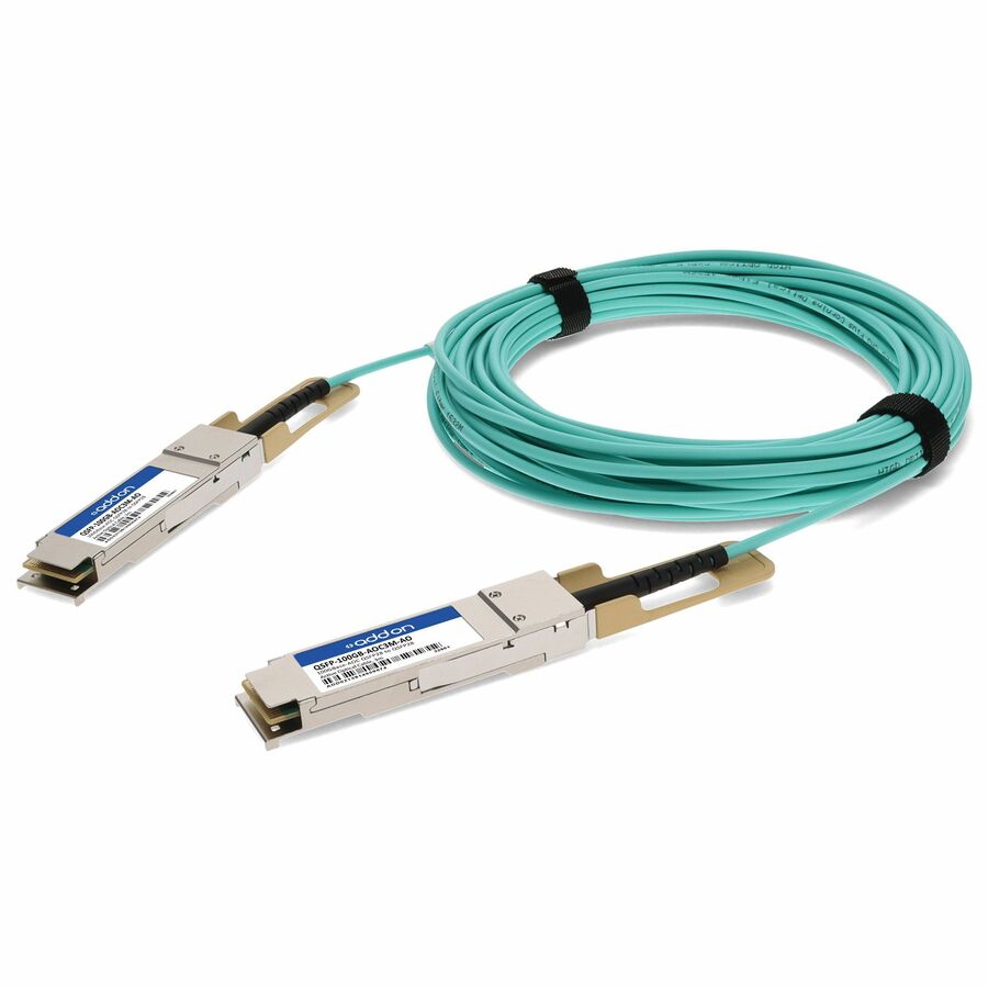 AddOn MSA and TAA Compliant 100GBase-AOC QSFP28 Active Optical Cable (850nm, MMF, 3m)
