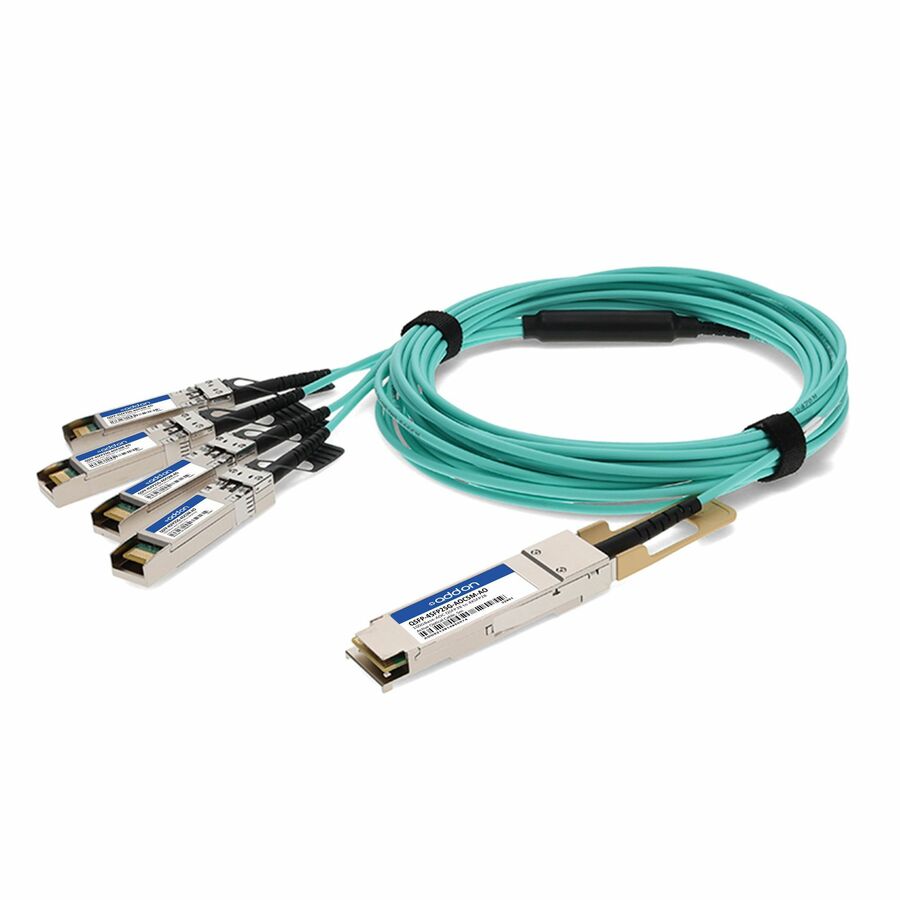 AddOn Cisco Compatible TAA Compliant 100GBase-AOC QSFP28 to 4xSFP28 Direct Attach Cable (850nm, MMF, 5m)